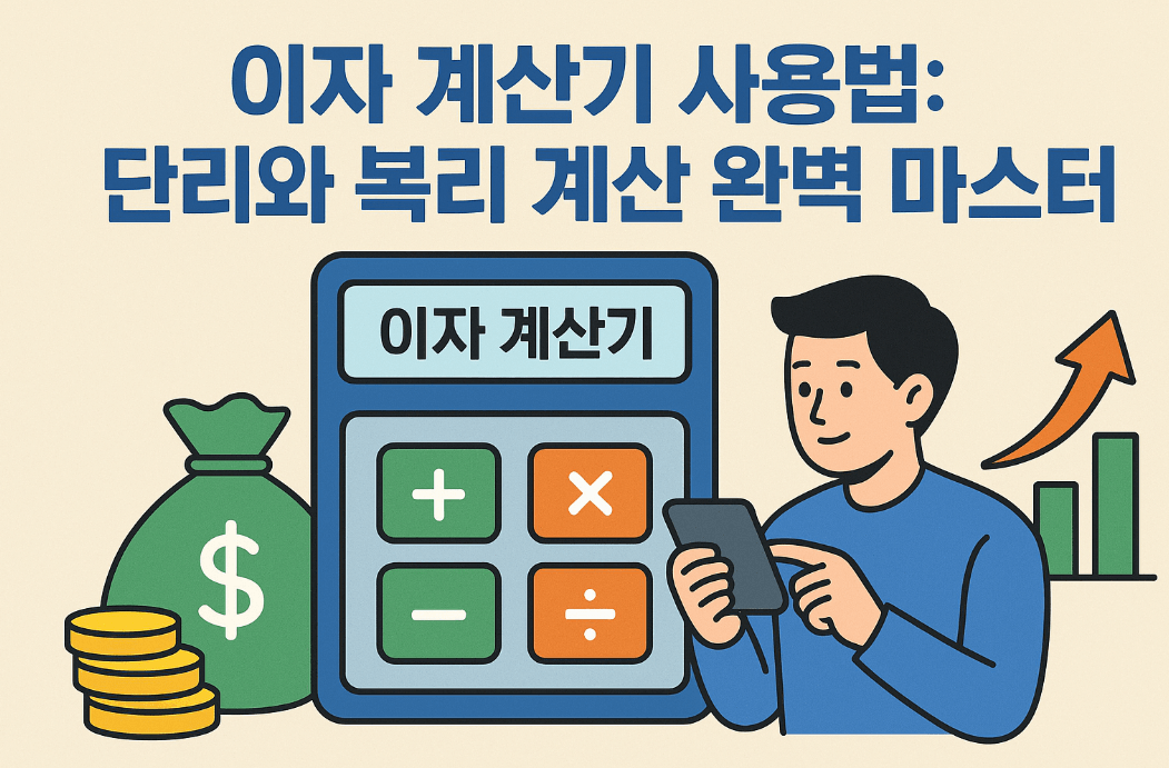이자 계산기 사용법: 단리와 복리 계산 완벽 마스터